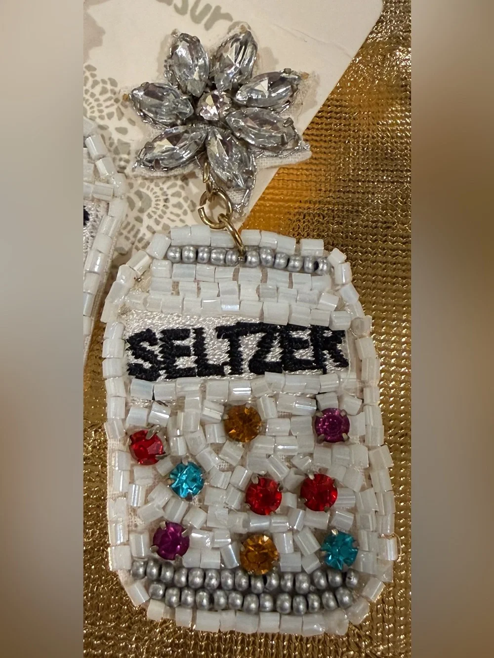 Treasure Seltzer Beaded Earrings
